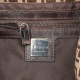 Fendi Monogram Zucca Canvas Baguette Shoulder Bag