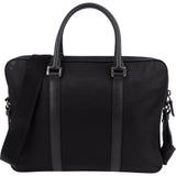 Prada Nylon Saffiano Leather Triangle Business Handbag