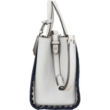 Fendi Light Blue Leather Whipstitch 2Jours Mini Handbag