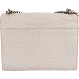 Saint Laurent Croc-Embossed Leather Sunset Crossbody Bag