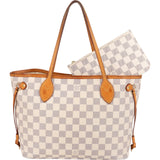 Louis Vuitton Monogram Damier Azur Canvas Neverfull PM Shoulder Bag
