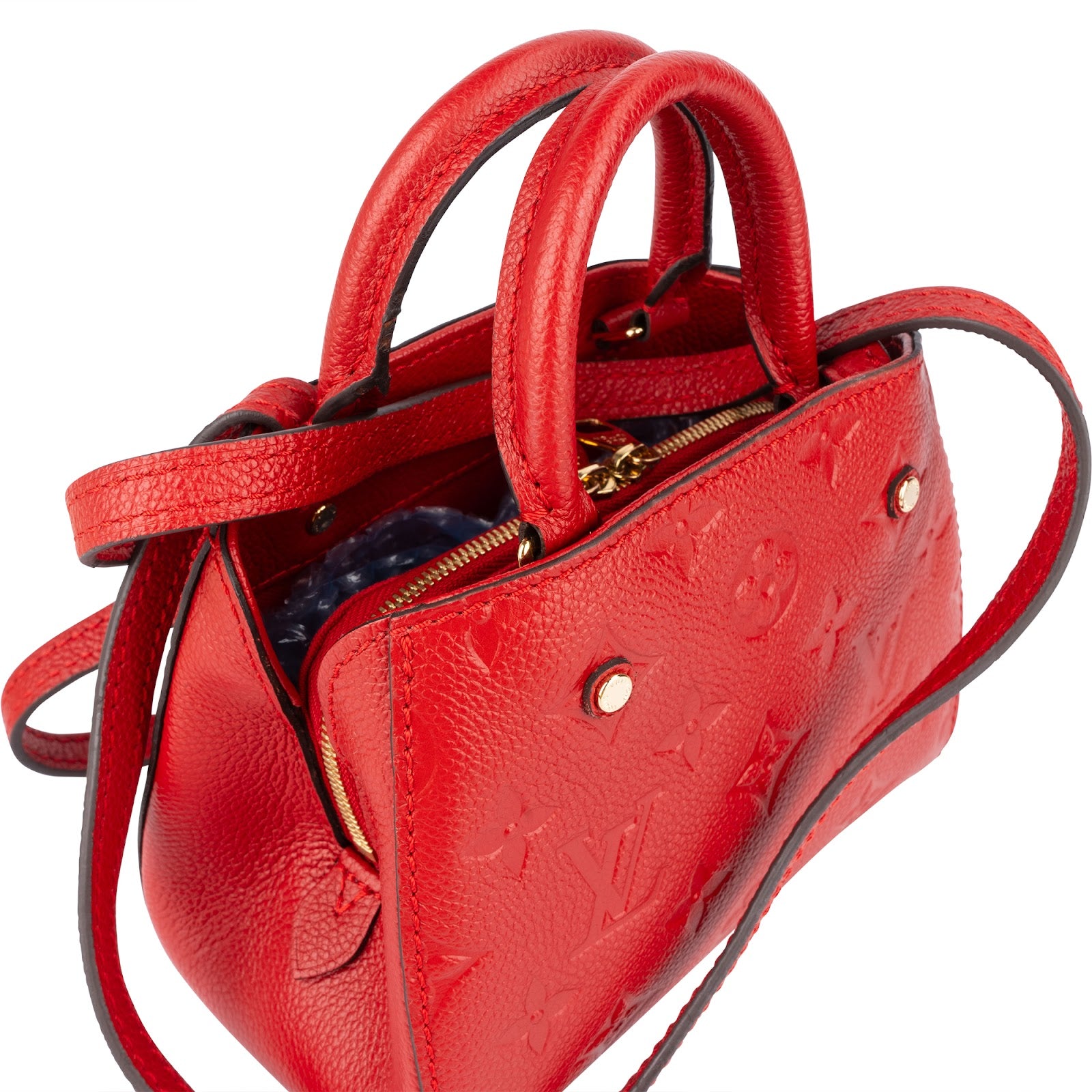 [🔄️B24 / F09] Louis Vuitton Leather Monogram Empreinte Nano Montaigne Handbag - vintageandkickz