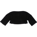 Chanel Black Knit CC Emblem Cable Cropped Sweater (FR 36 / DE 34) xx Größe - vintageandkickz
