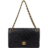 Chanel Quilted Lambskin 24K Gold Medium Double Flap Shoulder Bag