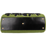 Fendi Limited Floral Embroidered Denim Peekaboo Handbag