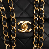Chanel Quilted Lambskin 24K Gold Small Double Flap Shoulder Bag