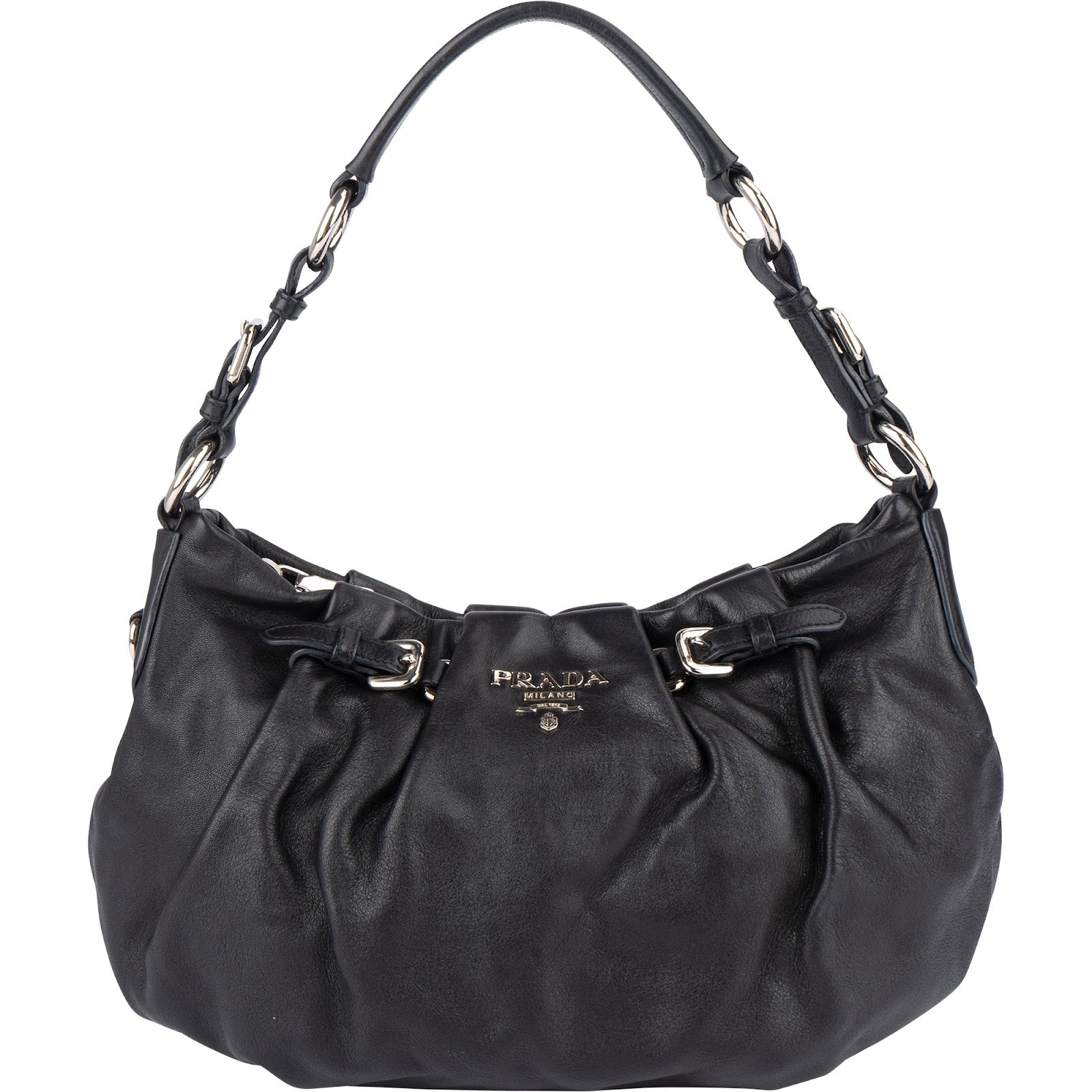 [🔄️B24 / F26] Prada Nappa Leather Gaufre Hobo Shoulder Bag - vintageandkickz