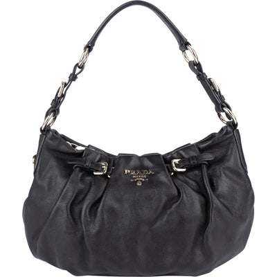 [🔄️B24 / F26] Prada Nappa Leather Gaufre Hobo Shoulder Bag - vintageandkickz