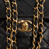 Chanel Quilted Lambskin 24K Gold Medium Double Flap Shoulder Bag