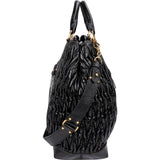 Miu Miu Quilted Vitello Shine Large Bowler Handbag