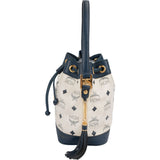 MCM Monogram Visetos Drawstring Bucket Handbag