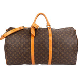Louis Vuitton Monogram Canvas Keepall 60 Bandoulière Travel Bag