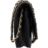 Chanel Embossed Leather Camellia Wallet On Chain Crossbody Bag