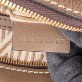 Chloé Brown Grained Leather Daria Small Crossbody Handbag