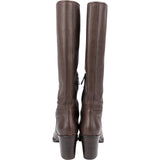 Prada Brown Pebbled Leather Knee-High Boots (38)