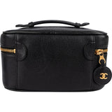 Chanel Caviar Leather CC Vanity Case Handbag