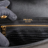 Prada Vitello Daino Studded Flap Crossbody Bag