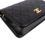 Chanel Quilted Lambskin 24K Gold Single Flap Shoulder Bag