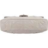 Chanel Quilted Nubuc Easy Single Flap Shoulder Bag