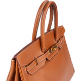 Hermès Brun Courchevel Leather Birkin 35 Handbag