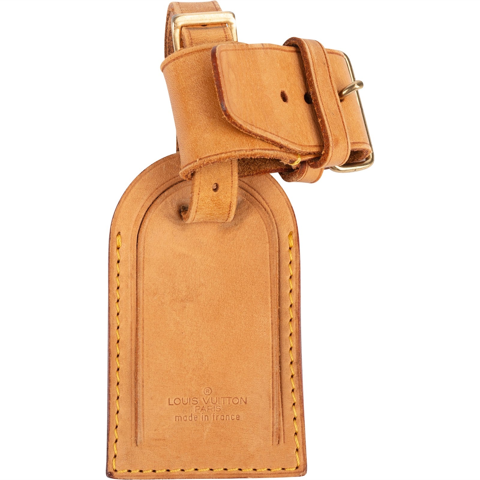 [🔄️B21 / F33] Louis Vuitton Vachetta Leather Luggage Tag - vintageandkickz