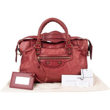 Balenciaga Pink Leather Classic City Handbag