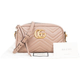 Gucci Matelassé Leather GG Marmont Camera Crossbody Bag