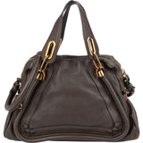 Chloé Brown Leather Paraty Handbag