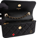 Chanel Quilted Lambskin Coco Casino Single Flap Crossbody Bag