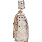 Valentino Garavani PVC Rockstud Spike Flap Crossbody Handbag
