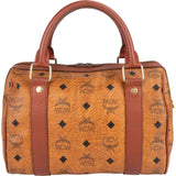 MCM Monogram Visetos Small Boston Handbag