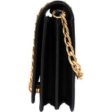 Prada Black Saffiano Leather Wallet On Chain Crossbody Bag