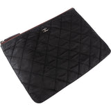 Chanel Noir Quilted CC Nylon Pouch