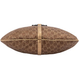 Gucci Gold Monogram GG Canvas Britt Interlocking G Hobo Shoulder Bag