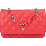 Chanel Quilted Caviar Leather CC Wallet On Chain Crossbody Bag