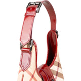 Burberry Nova-Check Monogram Patent Leather Brooke Hobo Shoulder Bag