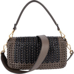 Fendi Woven Leather Baguette Crossbody Bag - vintageandkickz