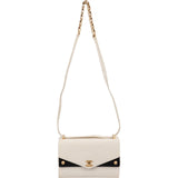 Chanel Stitching Chevron Leather Double Flap Crossbody Bag