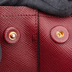 Prada Red Saffiano Leather Double Handbag - vintageandkickz