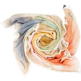 Chanel Multicolor Aquarell Watercolor Cotton Schal Scarf