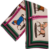 Hermès Paddock Couvertures et Tenues de Sour Carre Silk Scarf Tuch