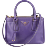 Prada Purple Saffiano Leather Galleria Handbag - vintageandkickz