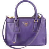 Prada Purple Saffiano Leather Galleria Handbag - vintageandkickz