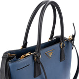 Prada Bicolor Saffiano Leather Galleria Handbag