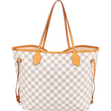 Louis Vuitton Monogram Damier Azur Canvas Neverfull MM Shoulder Bag