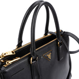 Prada Black Saffiano Metal Leather Large Galleria Handbag