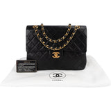 Chanel Quilted Lambskin 24K Gold Double Flap Shoulder Bag