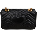 Gucci Chevron Matelassé Leather GG Marmont Small Shoulder Crossbody Bag