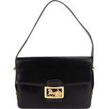 Celine Leather Vintage Horse Carriage Box Shoulder Bag