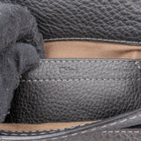Chloé Black Grained Leather Marcie Small Saddle Crossbody Bag